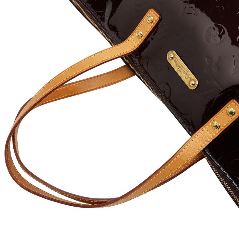 Louis Vuitton Bag Amarante Purple Vernis Tote Bellevue Patent Shoulder Leather - Picture 9 of 9